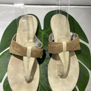 PERSERICO TAN‎ SUEDE SILVER SANDAL​​​​​